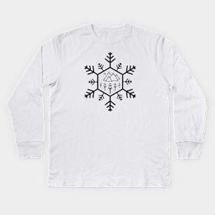 PNW Winter Adventures Kids Long Sleeve T-Shirt